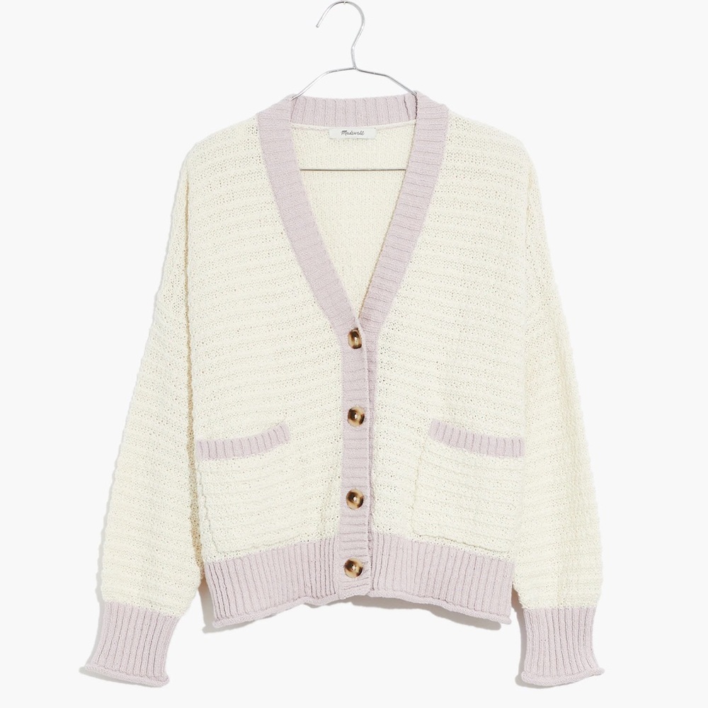 Madewell Seabrook Cardigan Sweater in Colorblock
